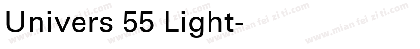 Univers 55 Light字体转换